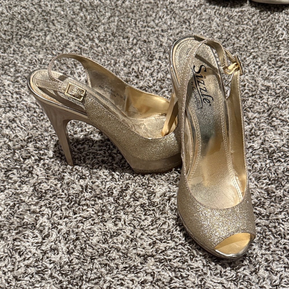 Gold Platform Heels